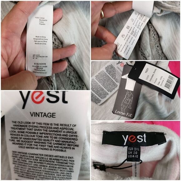 Yest gray oversized Jersey top - Picture 7 of 7